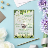 Invitations En Acrylique Hydrangeas Botaniques En Fleurs Mariage (Insitu (Mariage))