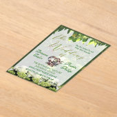 Invitations En Acrylique Hydrangées Botaniques En Mariage Fleur (Poser)