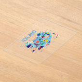 Invitations En Acrylique Iceland map (Poser)