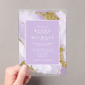 Invitations En Acrylique ID Abstrait Lavande d'encre Lux990 (In situ (ordinateur de poche))