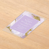 Invitations En Acrylique ID Abstrait Lavande d'encre Lux990 (Poser)