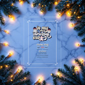 Invitations En Acrylique "In My Christmas Era" Retro Vibes Fête de Noël