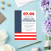Invitations En Acrylique Indicateur Étoiles et bandes 4 juillet Mariage BBQ (Insitu (Mariage))