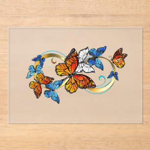 Invitations En Acrylique Infinité de papillons monarques