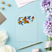 Invitations En Acrylique Infinité de papillons monarques (Insitu (Mariage))