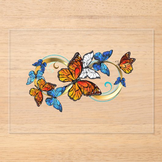 Invitations En Acrylique Infinity of Monarch Butterflies (Recto)