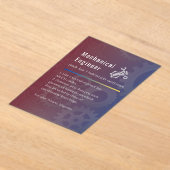 Invitations En Acrylique Ingénieur mécanique Drôle Définition (Poser)