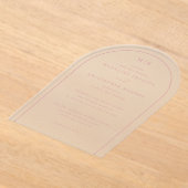 Invitations En Acrylique Initiales Noir Rose Élégantes (Poser)