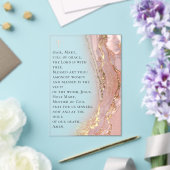 Invitations En Acrylique ink marble Hail Mary prayer (Insitu (Mariage))