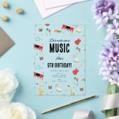 Invitations En Acrylique Instruments de musique Musique Thème Anniversaire (Insitu (Mariage))