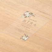 Invitations En Acrylique Invitacion de baby shower beige (Poser)