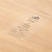 Invitations En Acrylique Invitación de boda beige con anillo (Poser)