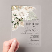 Invitations En Acrylique Invitación de boda de oro (In situ (ordinateur de poche))