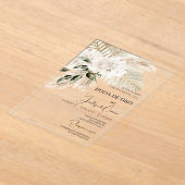 Invitations En Acrylique Invitación de boda de oro (Poser)