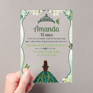 INVITATIONS EN ACRYLIQUE INVITACION DE BODA / QUINCEAÑERA EN ACRILICO DE 5X
