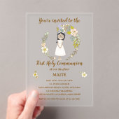 Invitations En Acrylique Invitación de Comunión MAITE (sobre acrílico ) (In situ (ordinateur de poche))