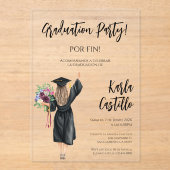 Invitations En Acrylique Invitacion de Graduacion (Recto)