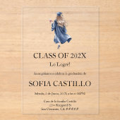 Invitations En Acrylique Invitación de graduation en español (Recto)