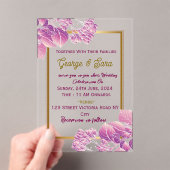 Invitations En Acrylique Invitations de mariage acrylique (In situ (ordinateur de poche))