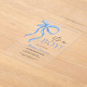 Invitations En Acrylique It's a Boy Blue Ribbon (Poser)