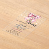 Invitations En Acrylique It's Cold Outside Bow Balls Lights Baby Shower (Poser)