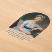 Invitations En Acrylique Jane Austen portrait + quote (Blue) (Poser)