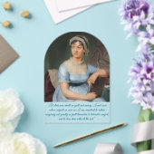 Invitations En Acrylique Jane Austen portrait + quote (Blue) (Insitu (Mariage))
