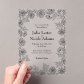 Invitations En Acrylique Jardin Feuille de tournesol jaune Mariage minimali (In situ (ordinateur de poche))