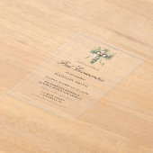 Invitations En Acrylique Jardin Fleur sauvage élégant Première Communion Sa (Poser)