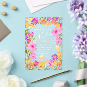 Invitations En Acrylique Jardin floral 40e anniversaire (Insitu (Mariage))