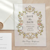 Jardin vintage | Luxe coloré Enregistrer la date
