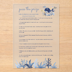 Invitations En Acrylique Jeu de Baby Shower : Passez le Prix Bébé sous l'Oc