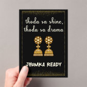 Invitations En Acrylique jhumka desi wedding sign (In situ (ordinateur de poche))