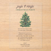 Invitations En Acrylique Jingle and Mingle Holiday Christmas Party (Recto)