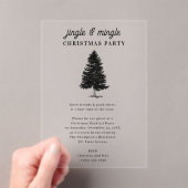 Invitations En Acrylique Jingle and Mingle Holiday Christmas Party (In situ (ordinateur de poche))