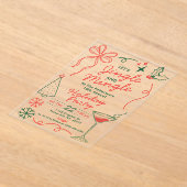 Invitations En Acrylique Jingle & Mingle | Holiday Cocktail Party (Poser)
