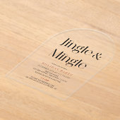 Invitations En Acrylique Jingle & Mingle Mini Noël Fête de Noël (Poser)