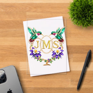 Invitations En Acrylique JMS Colibri Toutes Lettres Mariage Personnalisé