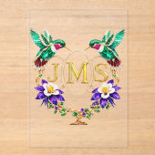 Invitations En Acrylique JMS Hummingbird Any Letters Custom Wedding (Recto)