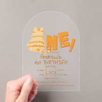 Joli Gros Chat Orange 1er Anniversaire
