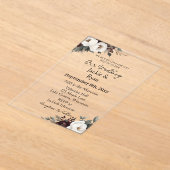 Invitations En Acrylique Joli Mariage botanique translucide (Poser)