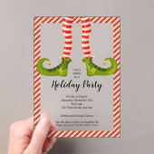 Invitations En Acrylique Jolly Christmas Elf Legs Holiday (In situ (ordinateur de poche))