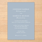 Invitations En Acrylique Joséphine Mariage traditionnel (Recto)