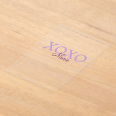 Invitations En Acrylique Jour de la Saint Valentin Xoxo ajouter nom pastel  (Poser)