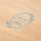 Invitations En Acrylique Jour de Noël gelé vert or (Poser)