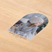 Invitations En Acrylique Joyeuse et brillante Arche de Noël (Poser)