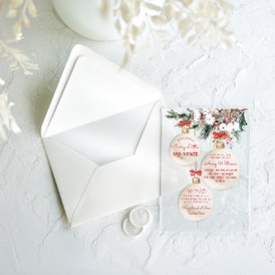 Invitations En Acrylique Joyeuse petite baby shower Noël moderne