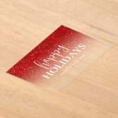 Invitations En Acrylique Joyeuses vacances Business Acrylique Carte de vaca (Poser)