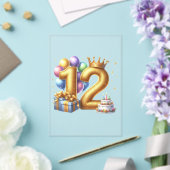 Invitations En Acrylique Joyeux 12e Anniversaire (Insitu (Mariage))
