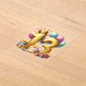 Invitations En Acrylique Joyeux 13e anniversaire (Poser)